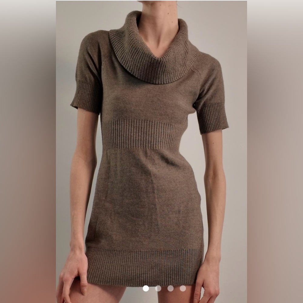 Brand New With Tags LOFT Brown Sweater Dress Wool Blend Women's SP Small Petite